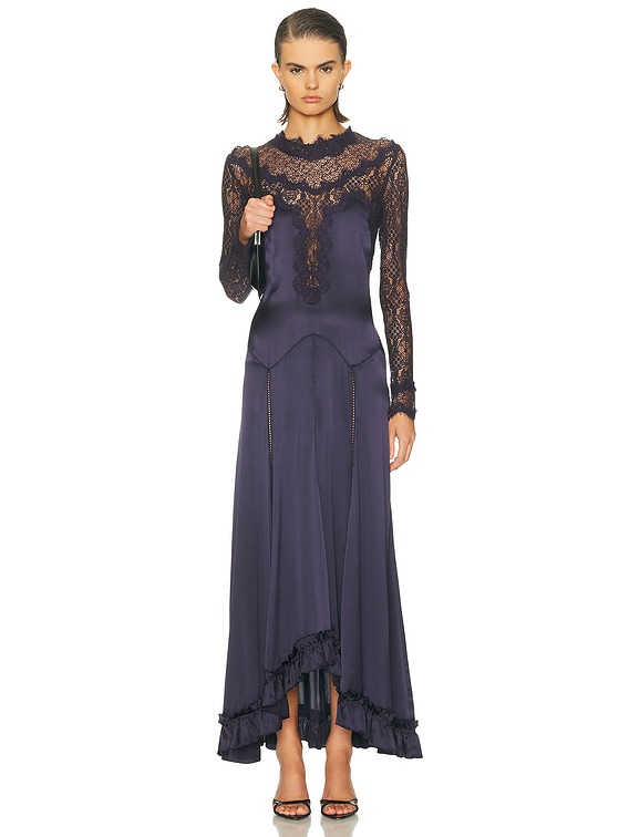 Isabel Marant Dolores Dress in Black Midnight | FWRD Isabel Marant Dolores Dress in Black Midnight | FWRD