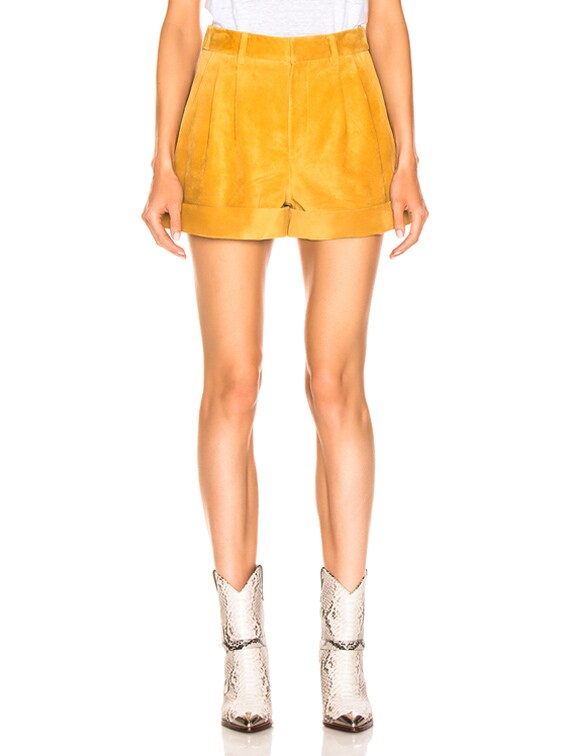 Isabel Marant Abot スエードショートパンツ Amber Gold Fwrd