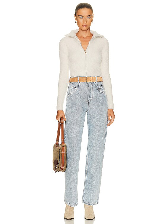 Isabel Marant Nadege High-Rise Straight-Leg Denim Jeans