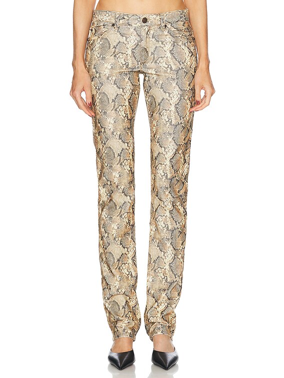 【Isabel marant】スリムフィットジーンズ Isabel Marant Ferni Slim Straight Jeans in Sand | FWRD