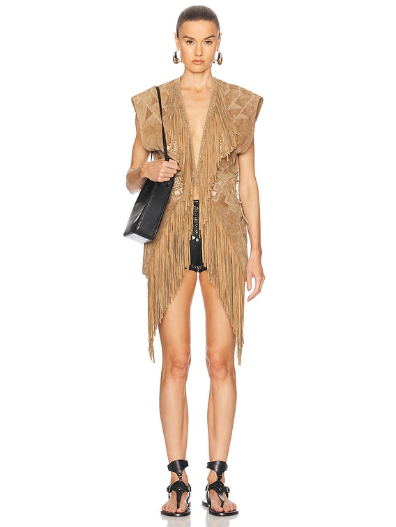 Isabel Marant Dalila Vest in Beige | FWRD