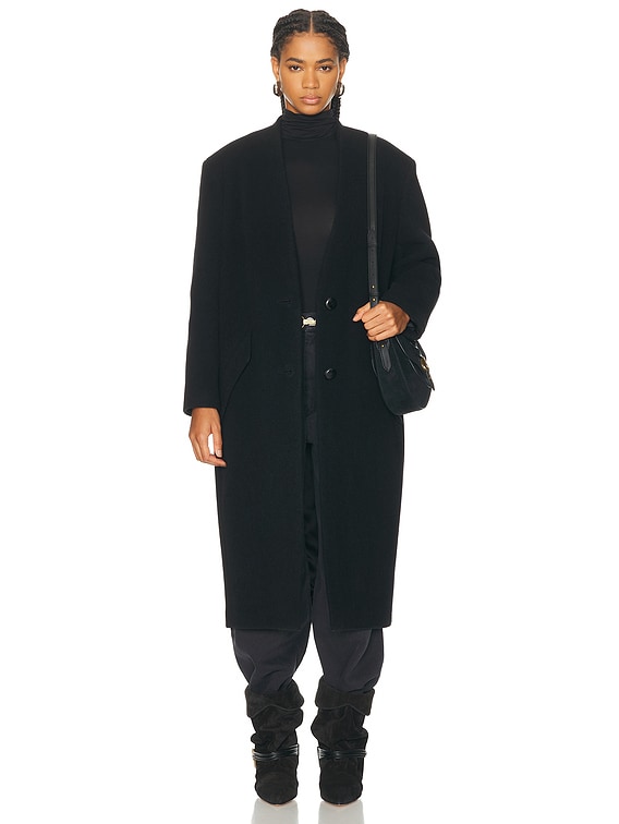 Isabel Marant Florane Coat in Black | FWRD