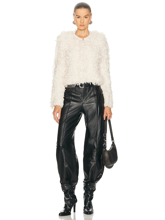 Isabel Marant Fedra Furry Jacket in Ecru | FWRD