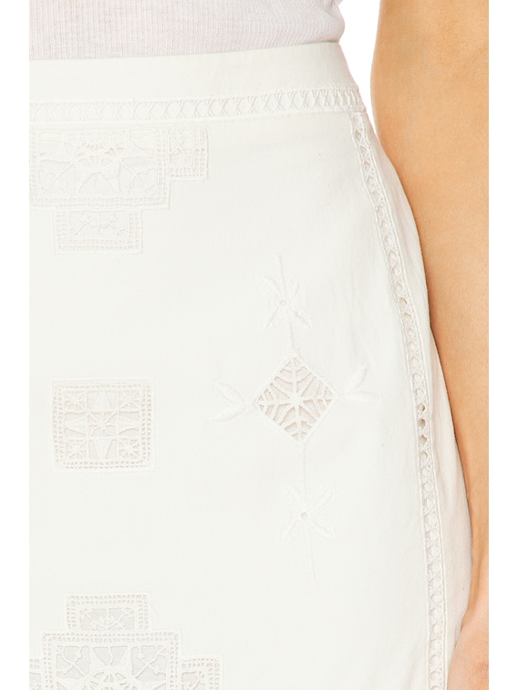 Isabel Marant Sandra Skirt in White | FWRD