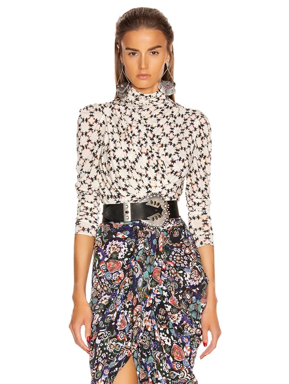 ISABEL MARANT ファヒオラ タフルフレスト コト 【関税込】 Isabel Marant Faye Top in Ecru | FWRD