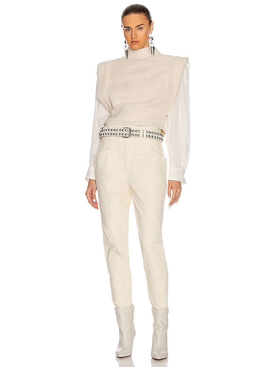 Isabel Marant Carola Top in Ecru | FWRD