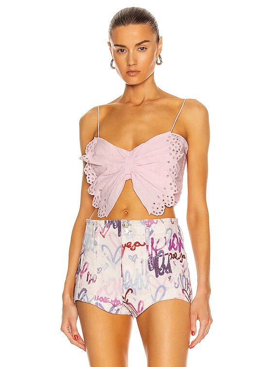 Isabel Marant Linece Top in Light Pink | FWRD