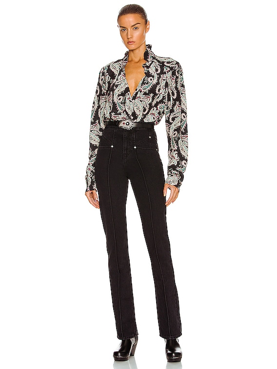 Isabel Marant Blineali Top in Black | FWRD