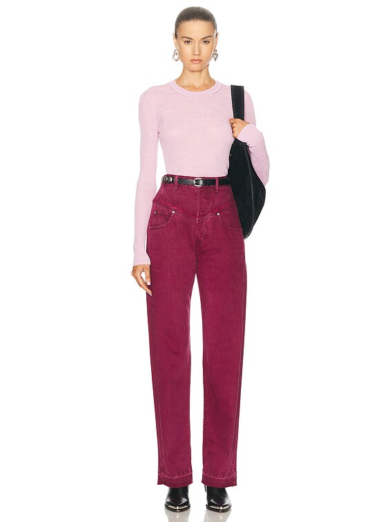 Isabel Marant Jaelis Top in Dark Khaki | FWRD