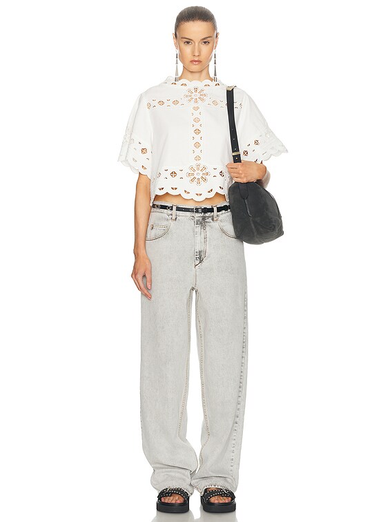 Isabel Marant Parissa Top in White | FWRD
