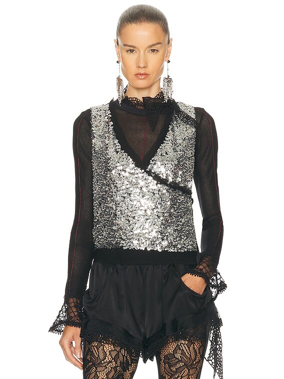 Isabel Marant Tahina Top in Silver | FWRD