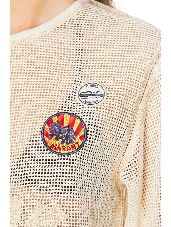 Isabel Marant Nisrine Top in Ecru | FWRD