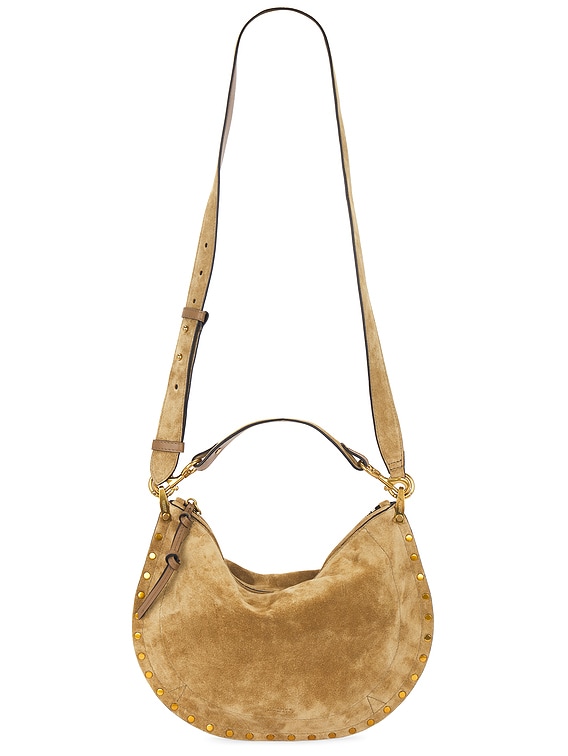 Isabel Marant Oskan Soft Zipped Shoulder Bag in Taupe | FWRD