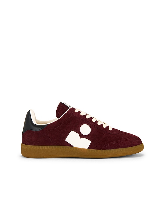 Isabel Marant Bryce Sneaker in Burgundy & Ecru | FWRD