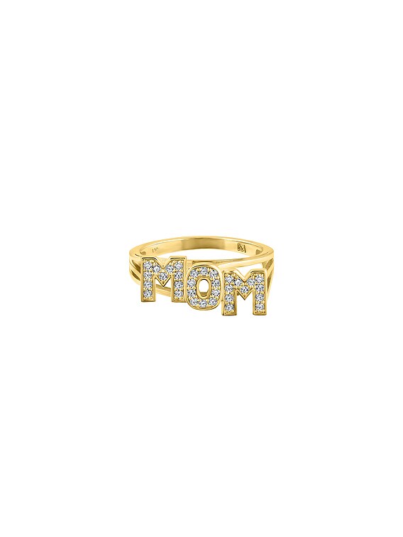 ISA GRUTMAN Mom Ring in Yellow Gold FWRD
