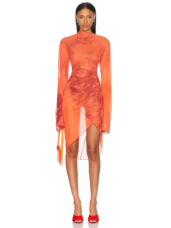 Draped Twisted Dress