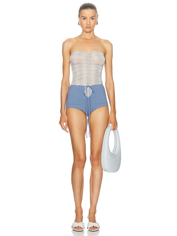 ruched bandeau top