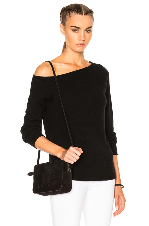 off the shoulder cashmere sweater
