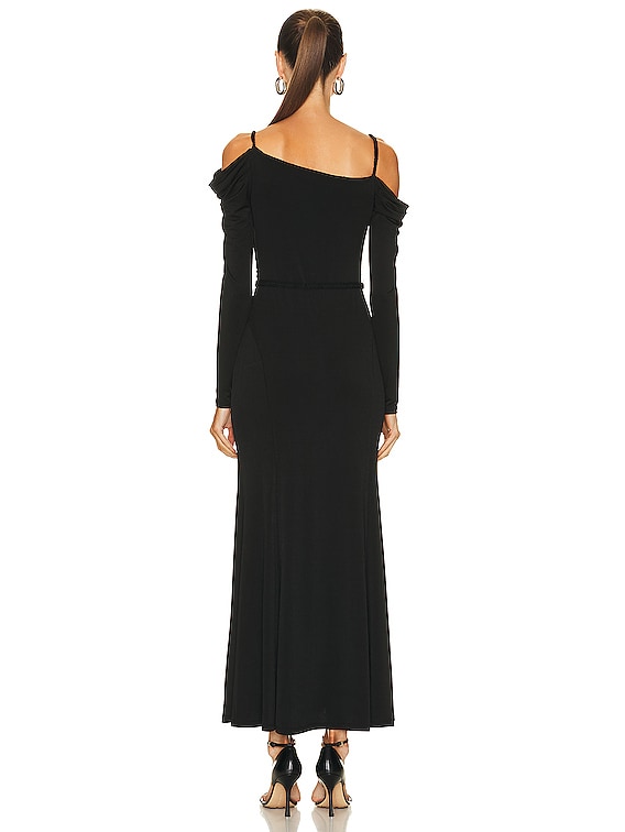 JONATHAN SIMKHAI STANDARD Steel One Shoulder Dress in Black | FWRD