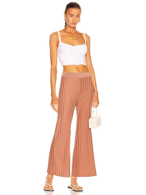 jonathan simkhai ribbed bustier crop top