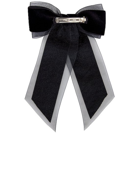 Markarian Toni Black Silk Faille Bow Barette