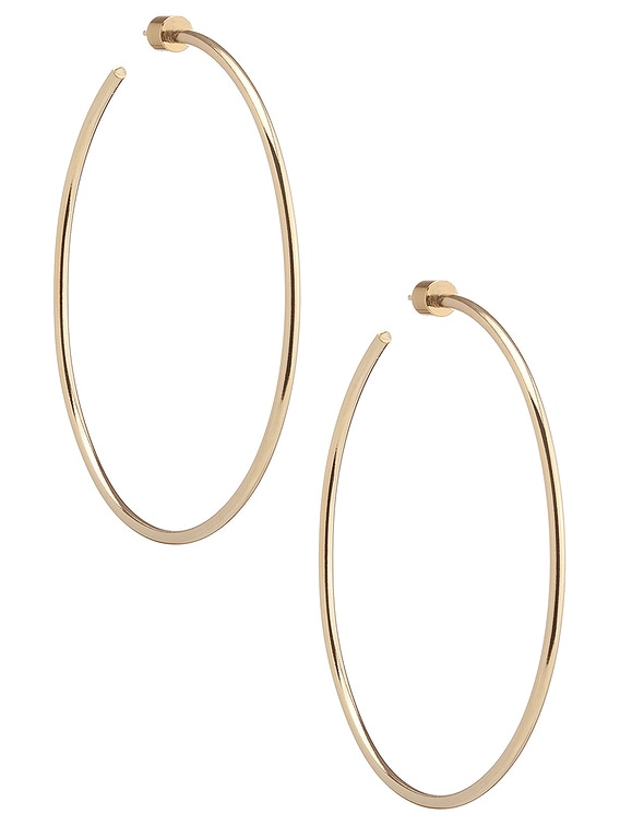 Jennifer Fisher Thread Hoop Earrings in 10k Yellow Gold