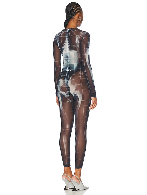 Jean Paul Gaultier Squeletor Catsuit in Black, Navy, & Light