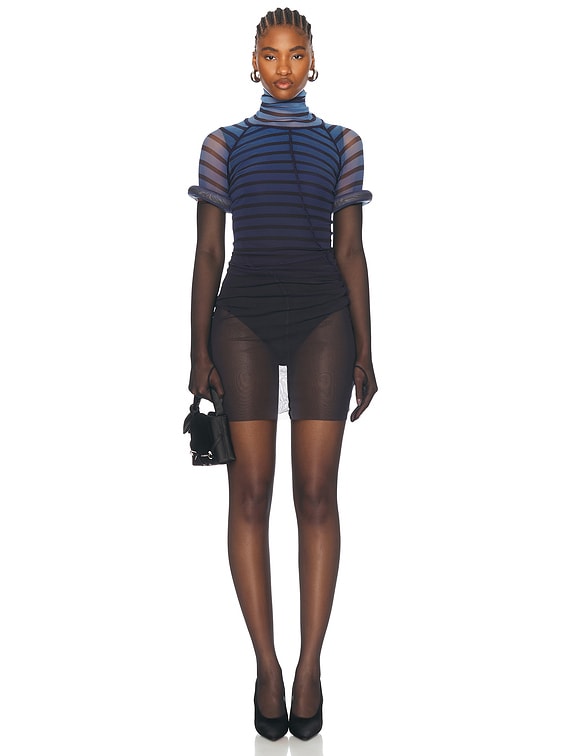 3d Collar Short Dress