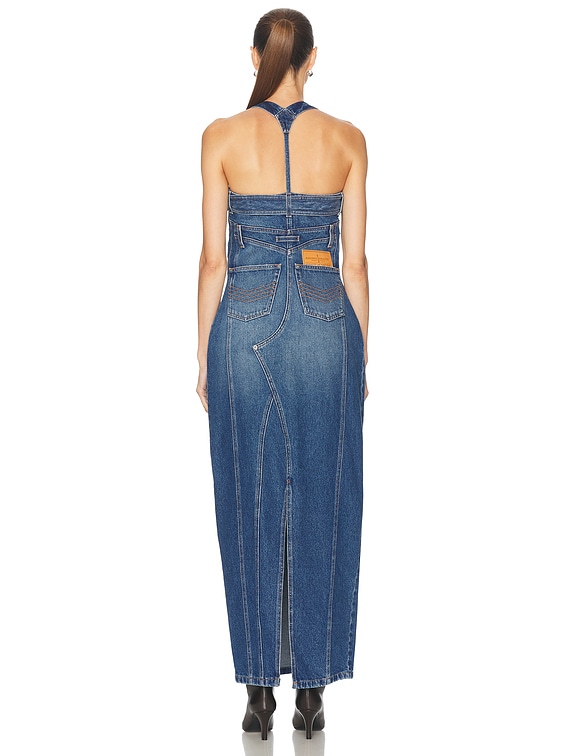 Jean Paul Gaultier Overall Detail Denim Dress in Vintage