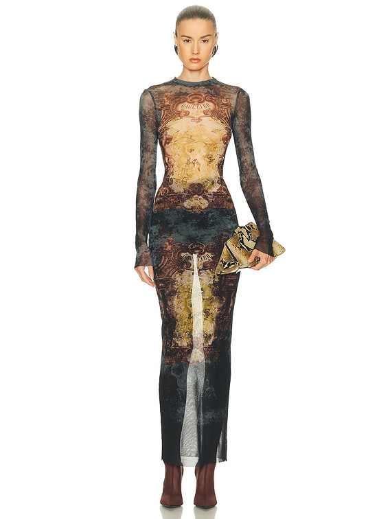 Medaillon Printed Long Dress