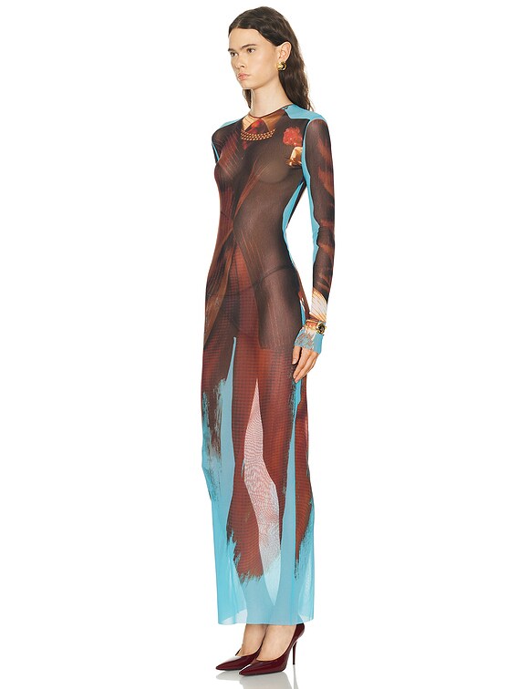 Jean Paul Gaultier Tennis Costume Long Dress in Multicolor | FWRD