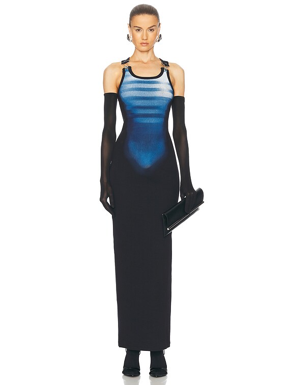 knee length dresses for ladies Men's Robe Bailey Silk Satin Navy