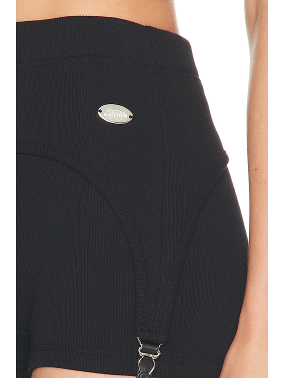 Lingerie Garter Ribbed Mini Short