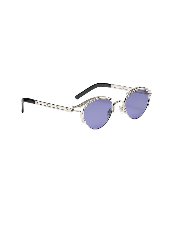 Jean Paul Gaultier Sourcil Sunglasses Silver Metal Jean Paul Gaultier Sourcil Sunglasses in Silver | FWRD main image 2