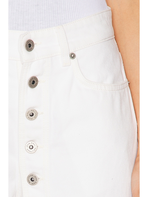 【関税込み】Jean Paul Gaultier オフホワイト Wide フーディ Jean Paul Gaultier Wide Leg Jeans in Off White | FWRD