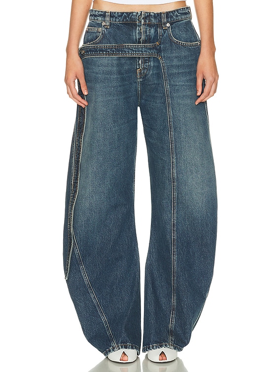 Jean Paul Gaultier Barrel Leg in Vintage Blue | FWRD