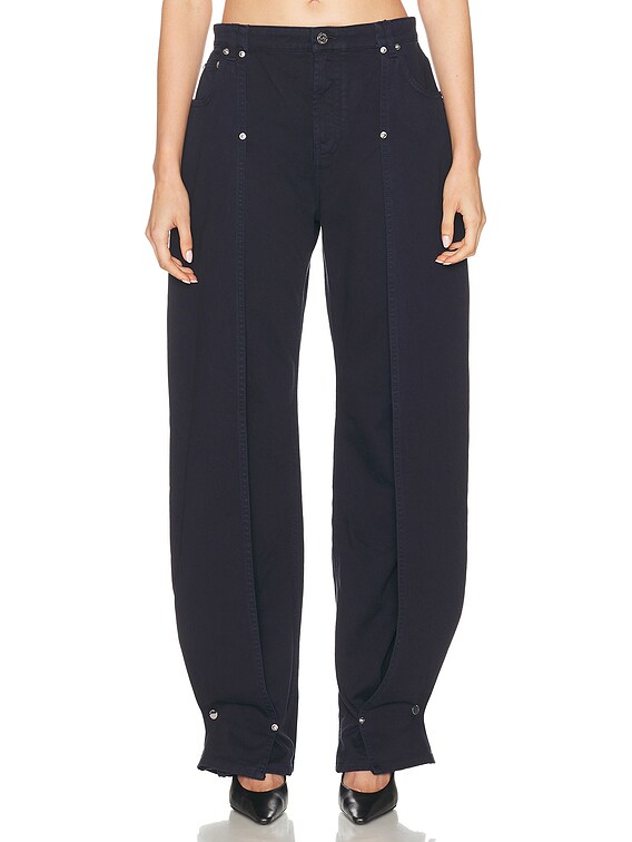 Jean Paul Gaultier Overdyed Upper Panel Denim Trouser in Navy | FWRD