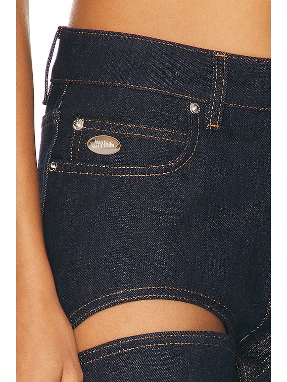 Jean Paul Gaultier Cut Out Wide Leg in Indigo | FWRD