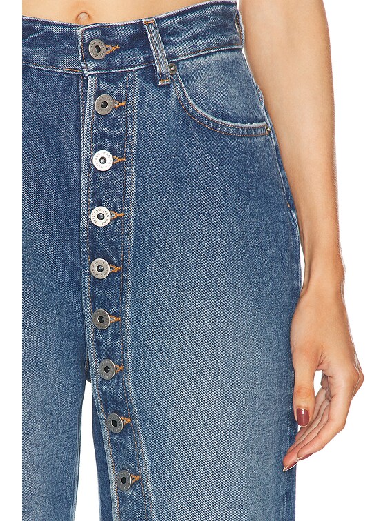 Jean Paul Gaultier One Leg Button Detail Wide Leg in Vintage Jean Paul Gaultier One Leg Button Detail Wide Leg in Vintage
