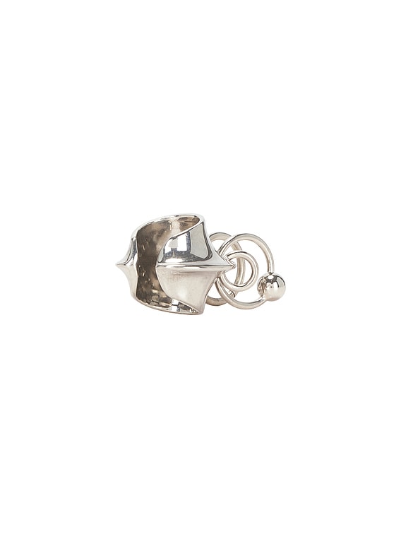 Jean Paul Gaultier Multiple Rings Ear Cuff in Silver | FWRD