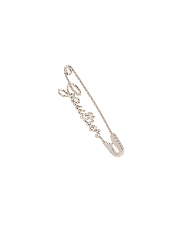 Jean Paul Gaultier Safety Pin Gaultier Mono Earring in Silver | FWRD