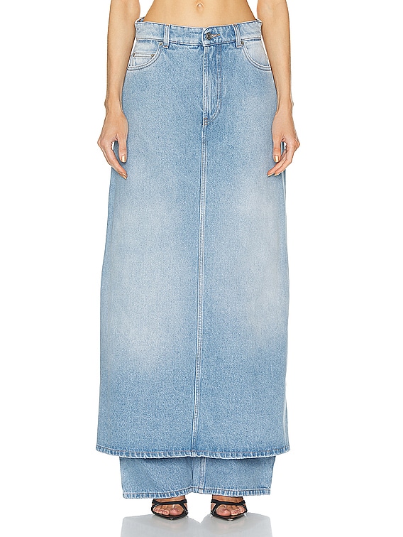 Jean Paul Gaultier Blue #39;The Denim Pant Skirt#39; Jeans