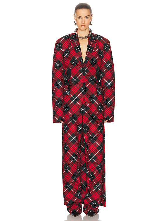 Jean Paul Gaultier TARTAN スカート - Red, Black, & White | FWRD