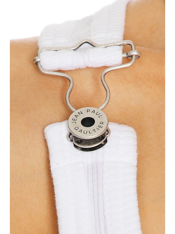 Jean Paul Gaultier Overall Buckle Tank Top in White | FWRD