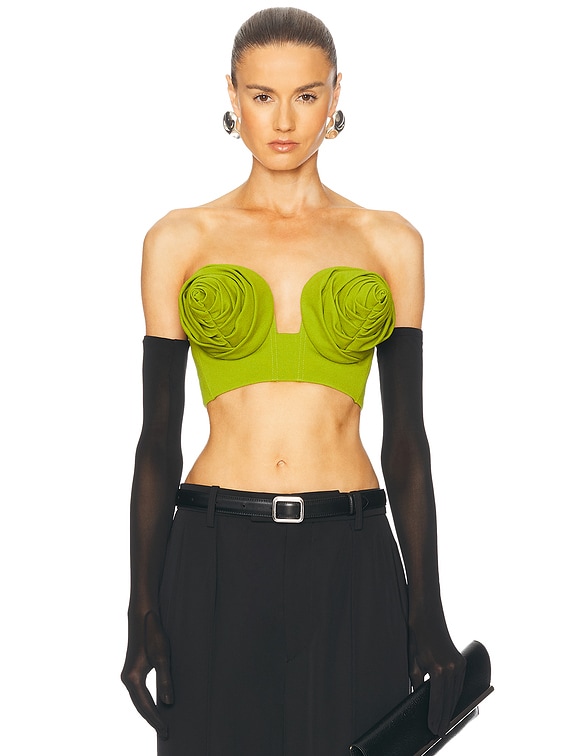 Jean Paul Gaultier Conic Cup Bra Top in Acid Green | FWRD