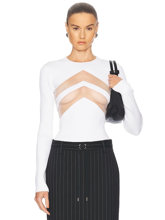 Transparent Chevron Top
