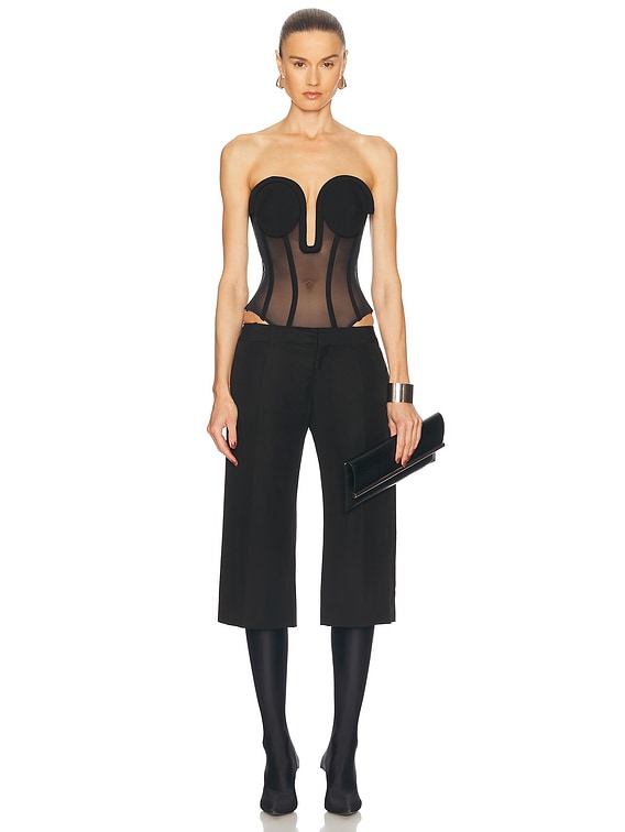 オールインワン・サロペット JeanPaul GAULTIER Fire Bodysuit Jean Paul Gaultier Inserted Corset Bodysuit in Black | FWRD