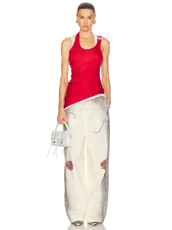 Jean Paul Gaultier Tank Top in Red & Ecru | FWRD