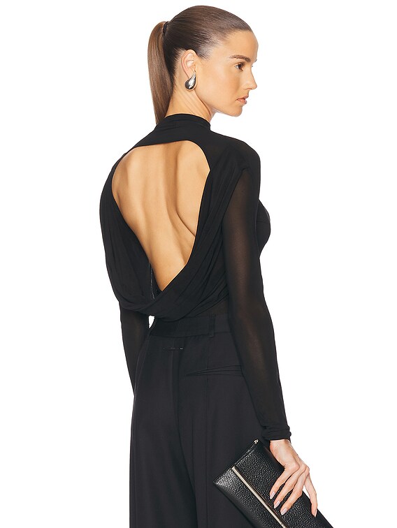 Backless Long Sleeve Top