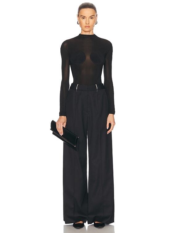 Backless Long Sleeve Top